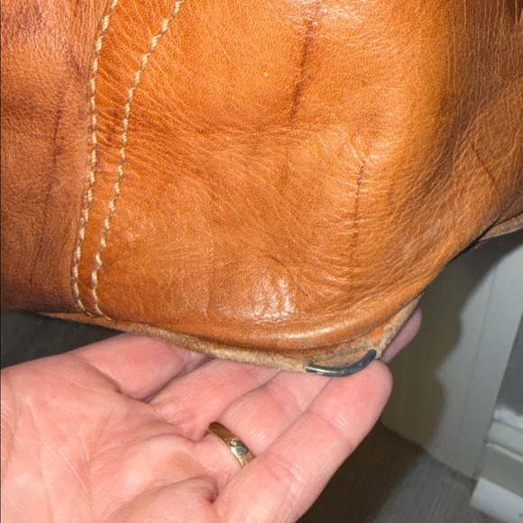 Frye distressed brown leather slouchy hobo shoulder bag purse beautifully worn - Picture 17 of 17